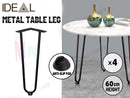 4x Metal Hairpin Legs Table Leg Retro Coffee Table Welded Leg " Black* 5 Sizes