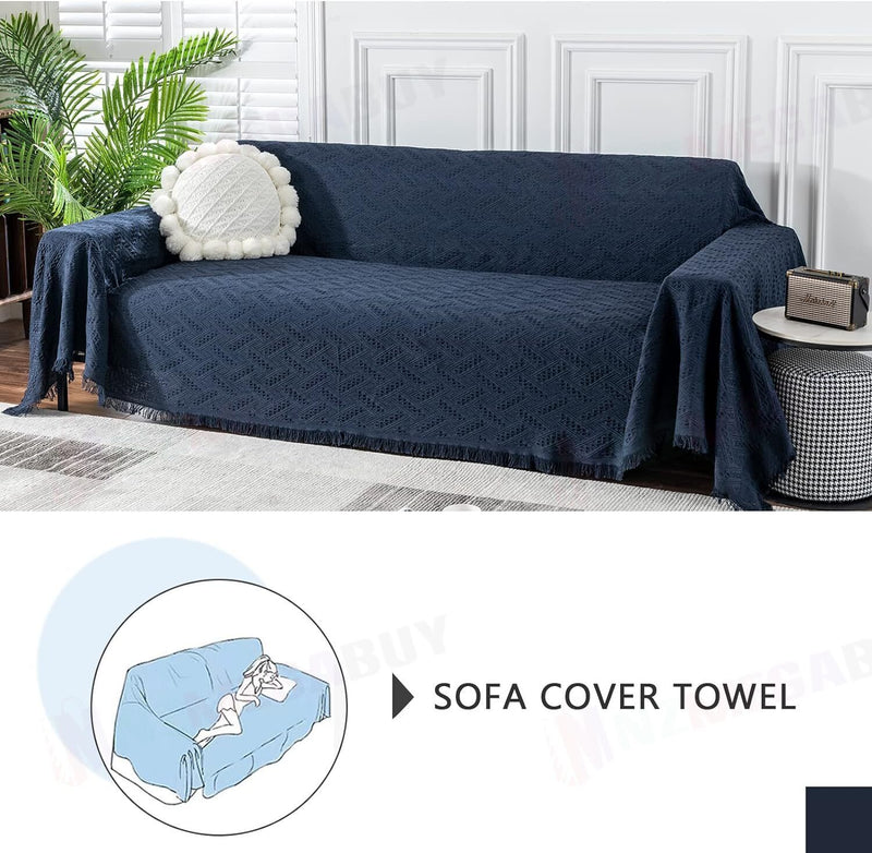 Sofa Blanket Sofa Cover, Navy * 4 Sizes