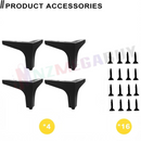 nzmegabuy 4-pack of 17cm black metal hairpin furniture legs with mounting screws for DIY tables and home decor