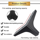 nzmegabuy 17cm black metal hairpin furniture legs with pre-drilled mounting brackets for DIY table projects