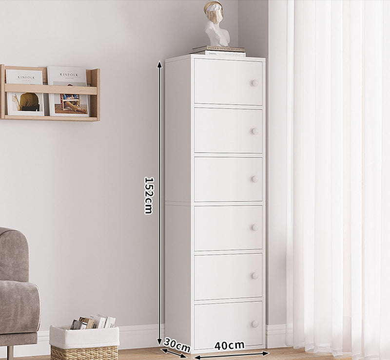 CREATIVA  Cabinet Storage Tall Slim Furniture Cupboard 152cm