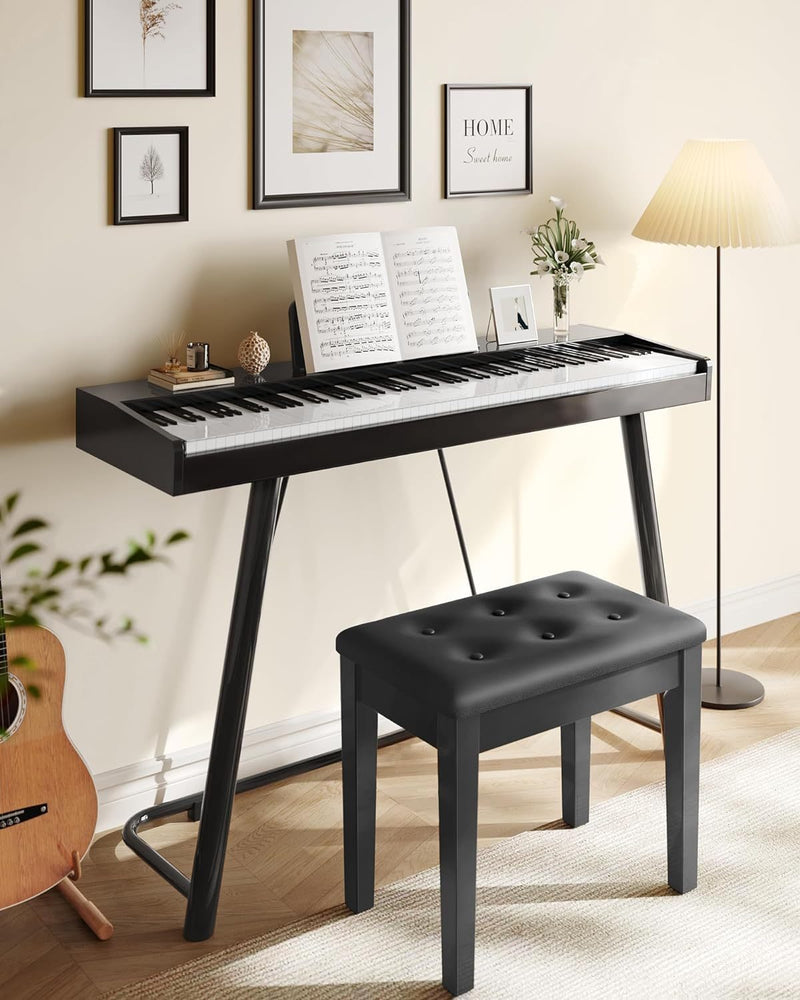 Height Adjustable Piano Bench with Storage * 56 x 34 x 48-58 cm