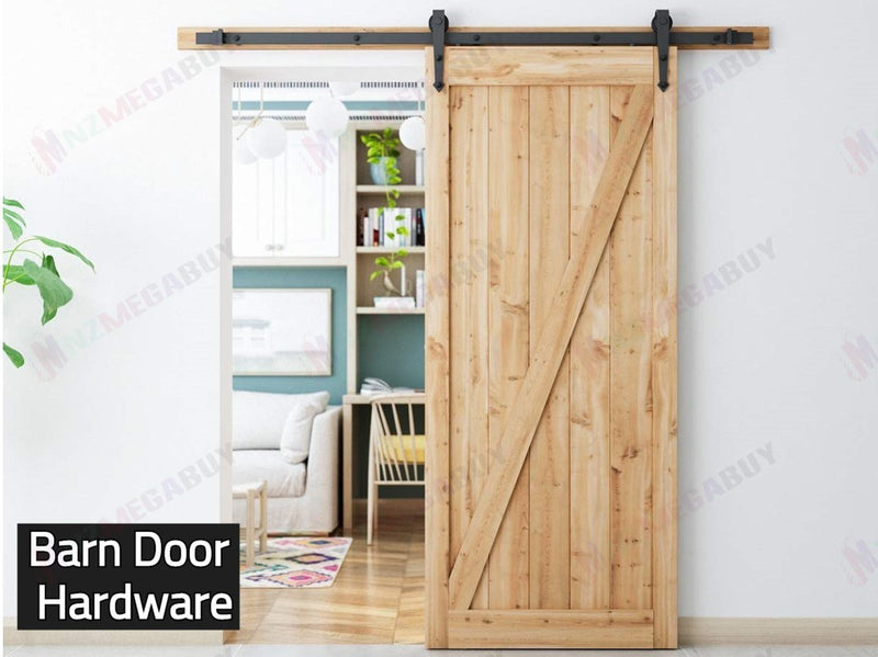 Black rustic sliding barn door hardware sliding track 1.83M