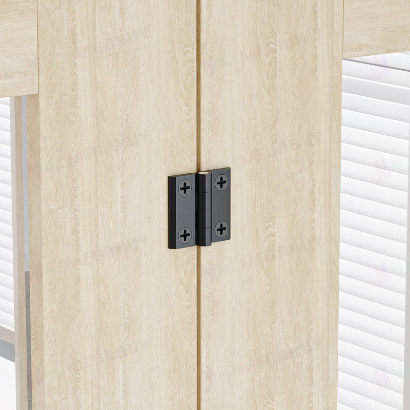 Black rustic folding sliding barn door hardware sliding track 1.83M