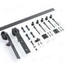 Black rustic folding sliding barn door hardware sliding track 2M