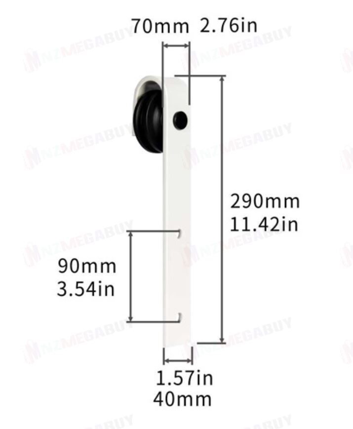 White rustic sliding barn door hardware sliding track 1.83M