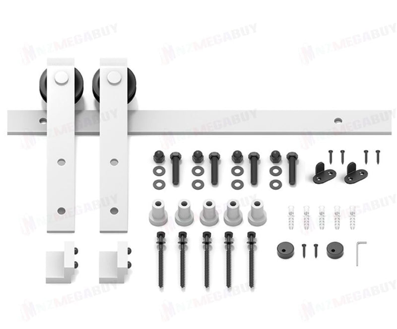 White rustic sliding barn door hardware sliding track 1.5M