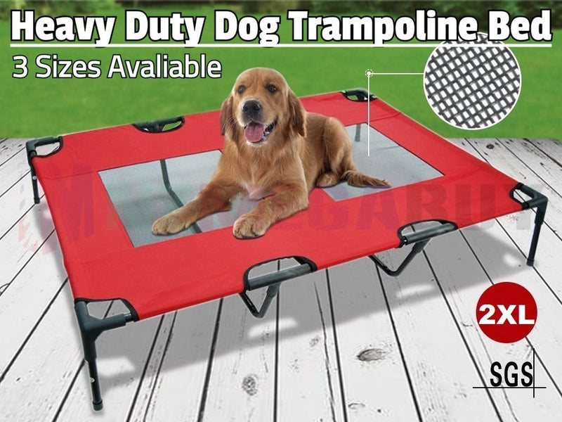 Heavy Duty Pet Dog Bed Trampoline Hammock Canvas * Red *3 Sizes