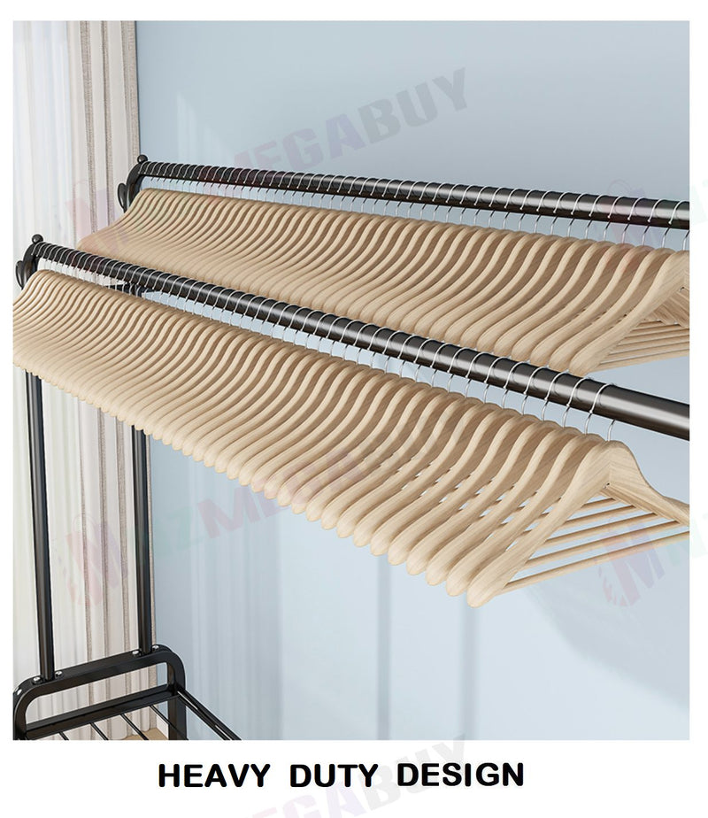 DOUBLE CLOTHES RACK black