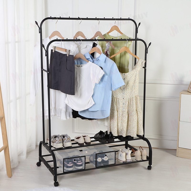 DOUBLE CLOTHES RACK black