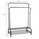 DOUBLE CLOTHES RACK white