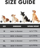 Dog Calming bed Washable 4 sizes Grey