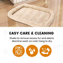 nzmegabuy beige faux fleece washable dog crate bed with plush sherpa surface and water-resistant base