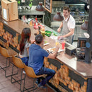 Bar Stool Kitchen Dining Chairs Bar stools PU Leather Cushion and Metal Legs