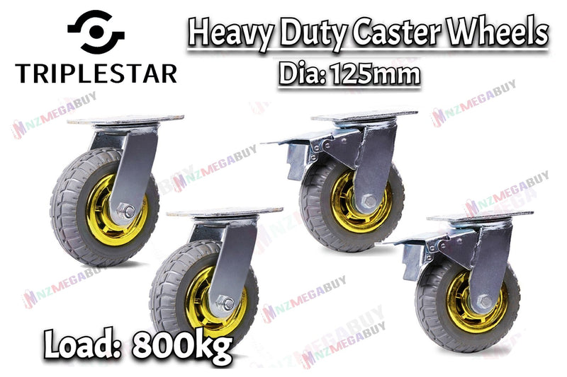 Swivel Castor Caster 125mm Transport Rolling Wheel Towing Rollers