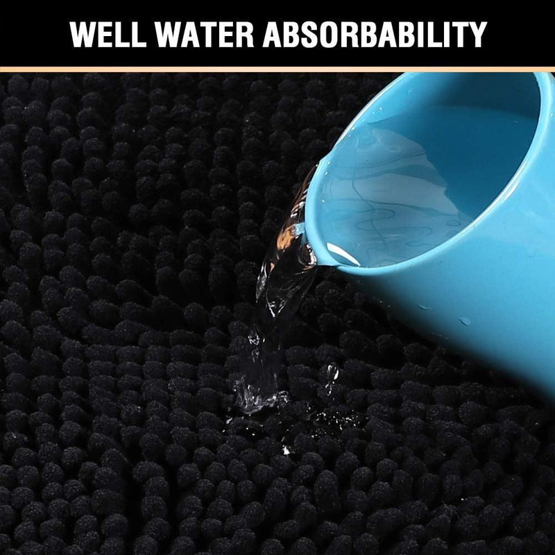 Bathroom rug water absorbent * Black