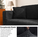 Sofa cover with Skirts Black 4 sizes