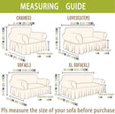 Sofa cover with Skirts Dark Grey 4 sizes