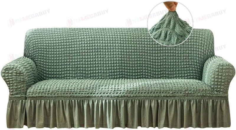 Sofa cover with Skirts  Sage Green 4 sizes