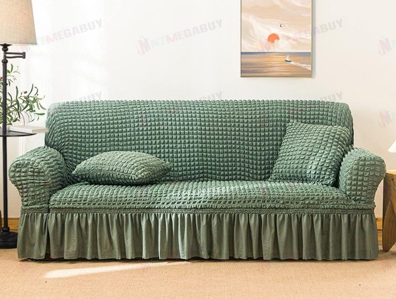 Sofa cover with Skirts  Sage Green 4 sizes