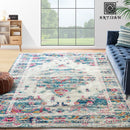 Vintage Floor Rug NZ – Washable Non-Slip Area Rug  | Soft Low Pile Carpet
