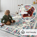 Vintage Floor Rug NZ – Washable Non-Slip Area Rug  | Soft Low Pile Carpet