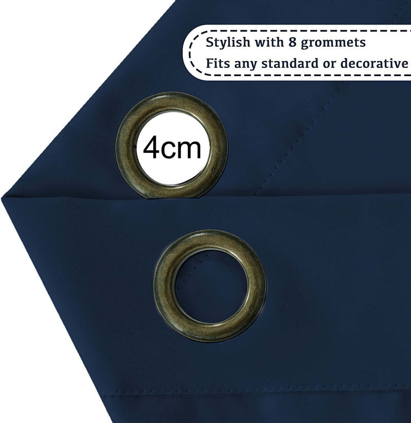 Extra Wide blockout curtain fit Window 2.5 - 3.5M * Navy Blue*3 Sizes