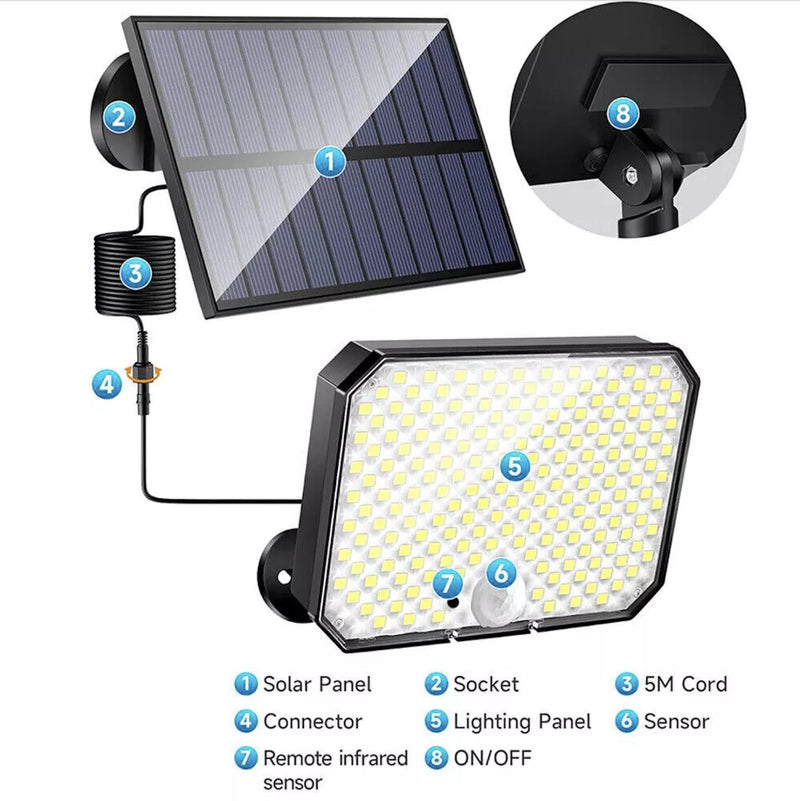 190 LED Solar Flood Light Motion Sensor