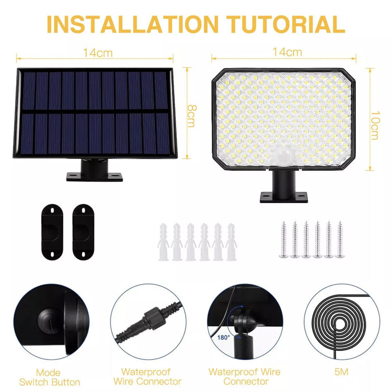 190 LED Solar Flood Light Motion Sensor