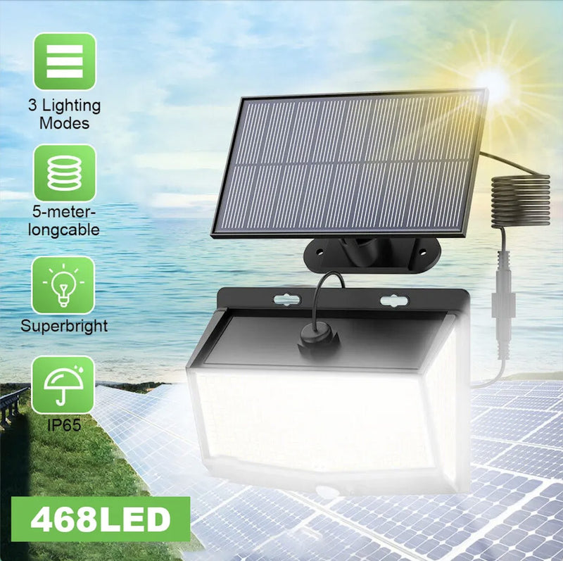 468 LED Solar Flood Light Motion Sensor