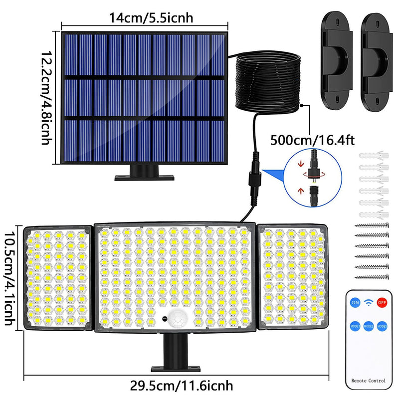 234 LED Solar Flood Light Motion Sensor