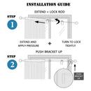 Window Curtain Rods  Extendable Adjustable * 2 Sizes