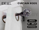 Window Curtain Rods  Extendable Adjustable 2 Sizes