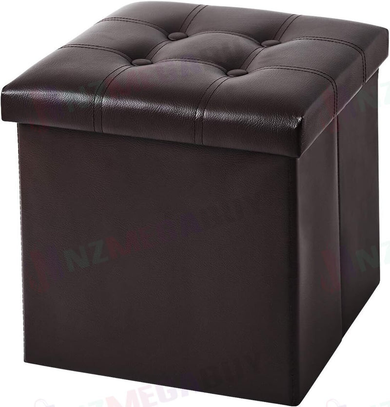 Storage Ottoman, Stable & Sturdy, Foldable Space Saver, Soft Sofa Sponge