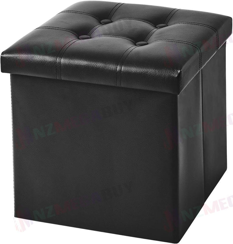 Storage Ottoman, Stable & Sturdy, Foldable Space Saver, Soft Sofa Sponge