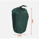 nzmegabuy green self-inflating camping mattress packed in its drawstring storage bag for travel and hiking