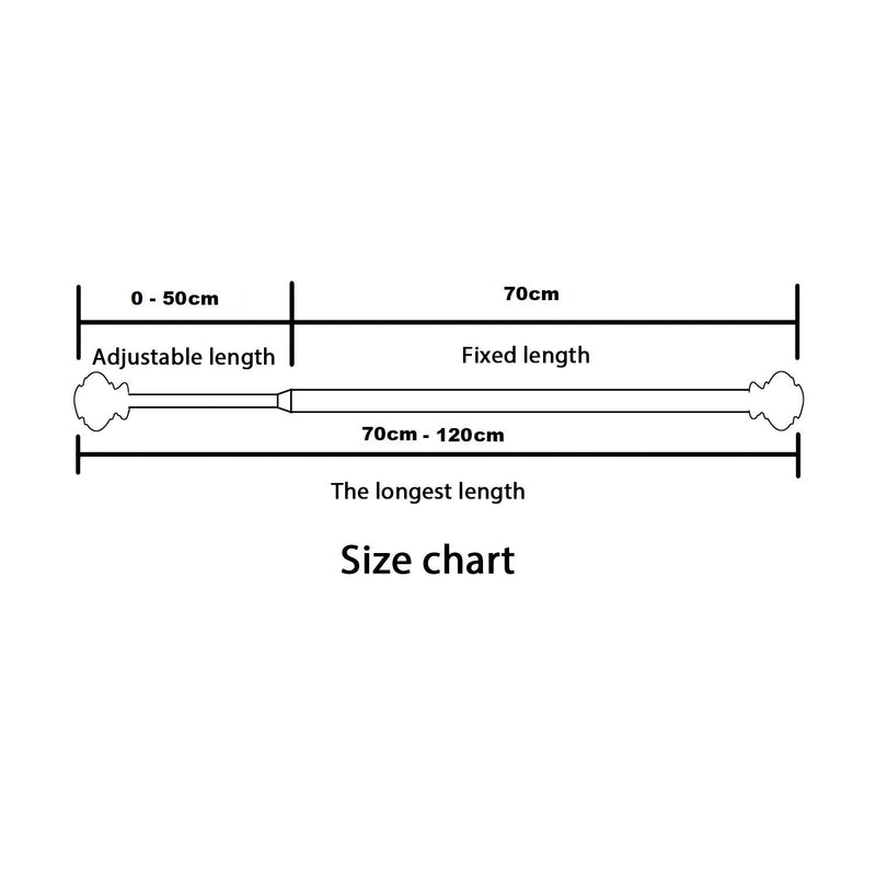 Window Curtain Rods  Extendable Adjustable * 2 Sizes