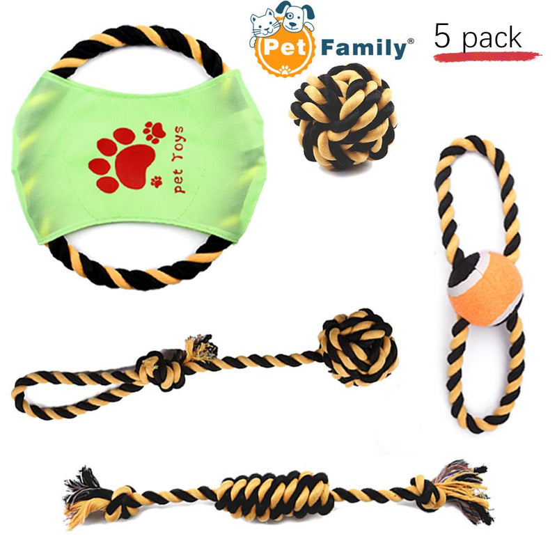 5 Pack Dog Rope Toys for Aggressive CHEWERS