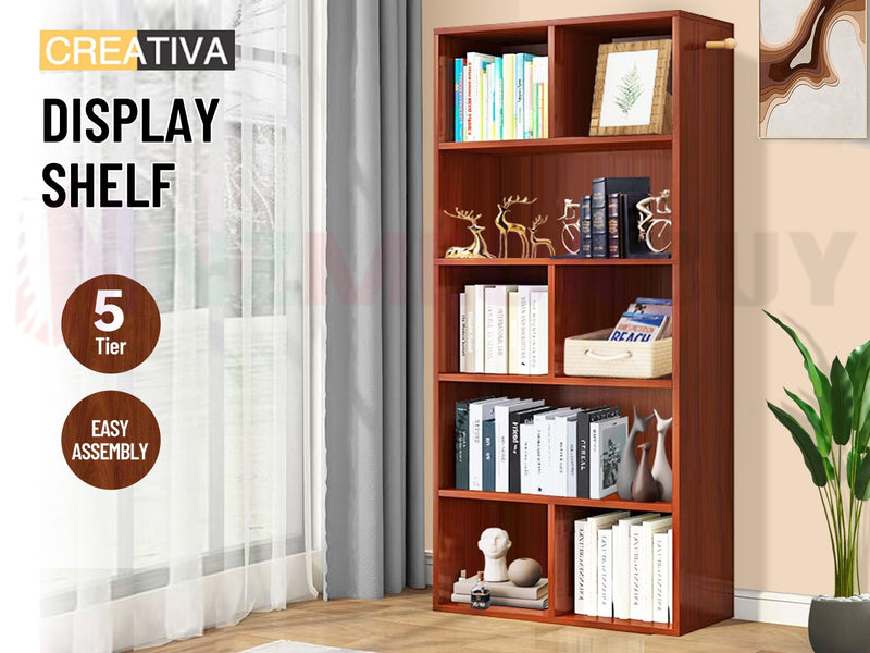 Bookcase Display Shelf Storage Cabinet Stand Home Office Bookshelf  * Rimu