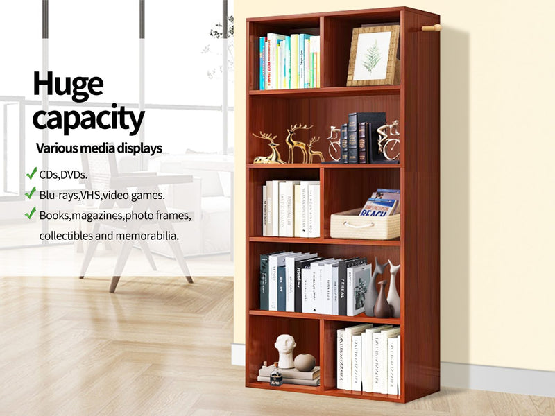 Bookcase Display Shelf Storage Cabinet Stand Home Office Bookshelf  * Rimu