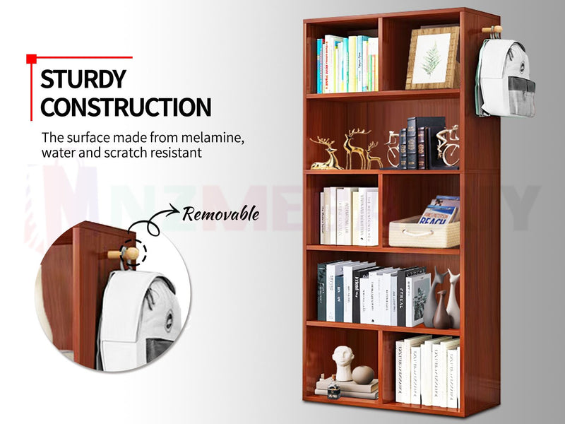 Bookcase Display Shelf Storage Cabinet Stand Home Office Bookshelf  * Rimu