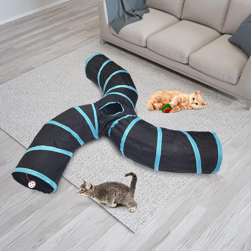 Cat Tubes and Tunnels Collapsible S-Shape  3 Way