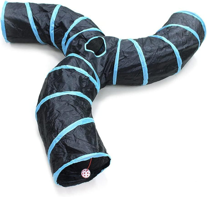 Cat Tubes and Tunnels Collapsible S-Shape  3 Way