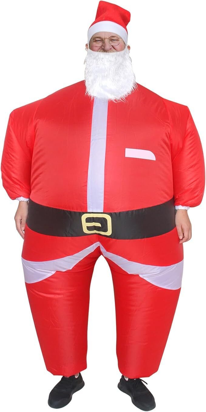 Santa Fancy Dress Inflatable Suit - Fan Operated Costume