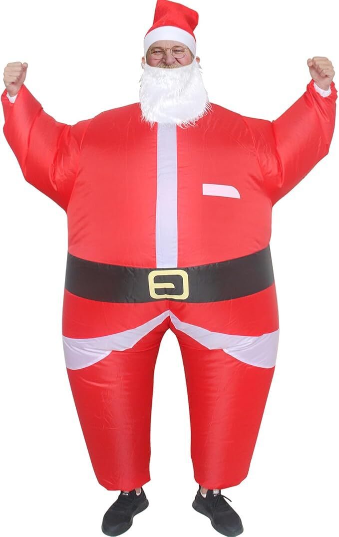 Santa Fancy Dress Inflatable Suit - Fan Operated Costume