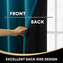 100% Blockout Curtain Eyelet  2PC Dark Teal * 4 Sizes