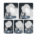 nzmegabuy high-pressure handheld shower head showing five distinct water spray modes from its silicone nozzles