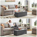 Storage Ottoman, Stable & Sturdy, Foldable Space Saver, Soft Sofa Sponge