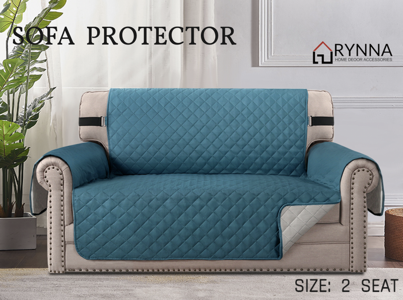 Sofa Covers Quilted Couch Lounge Protector  Waterproof ' Dark Teal *4 Sizes