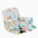 nzmegabuy floral print stretch recliner chair cover with side storage pocket on a white background